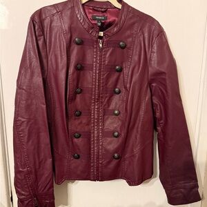 Torrid Women's Deep Red Leather Jacket